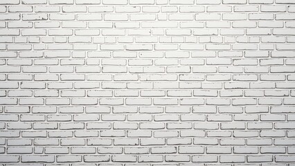 白いレンガ調の壁紙