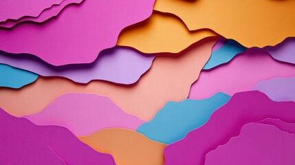 Abstract Colorful Layered Paper Design