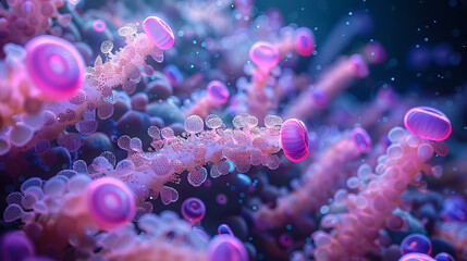 Fototapeta premium antimicrobial resistance, microscope .