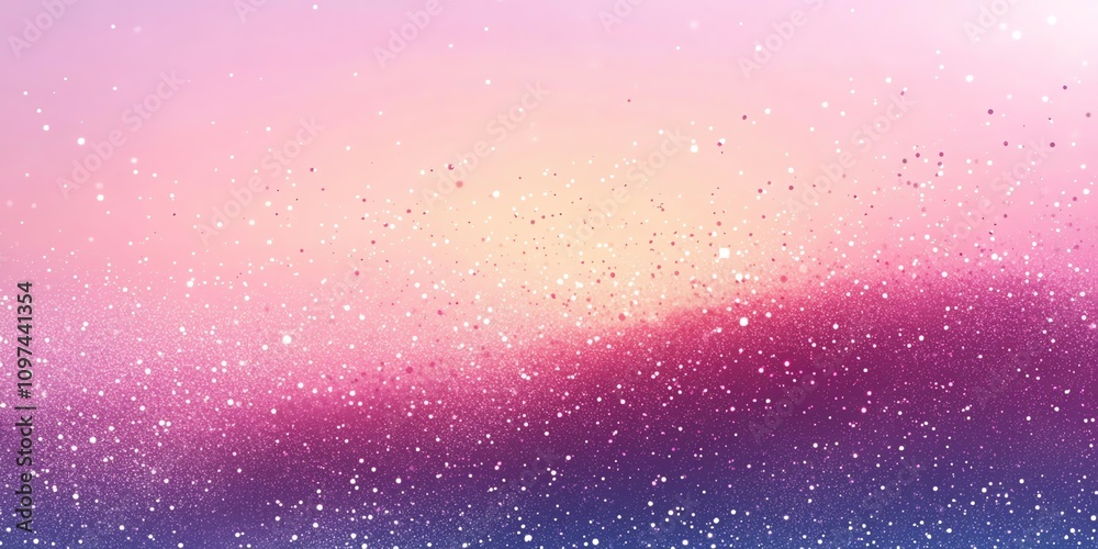Poster a dreamy gradient background with sparkling elements in shades of pink and purple.