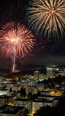 fireworks over the river