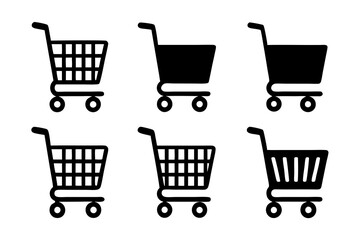 Shopping Cart | isolated silhouette vector illustration on white background