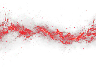 Abstract red fire wave on black Transparent Background.