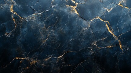 A textured dark marble surface with gold veining, ideal for backgrounds or design elements.
