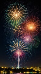 fireworks in the night sky