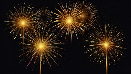 Naklejka premium fireworks in the night sky