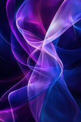 Naklejka premium Abstract Purple and Blue Swirling Light Waves Vibrant Neon Energy Background for Design