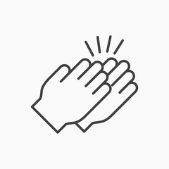 Clap icon isolated on white background