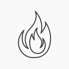 Fire icon isolated on white background