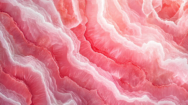 Abstract pink and red geode marble pattern. Glowing Crystal Veins. Illustration