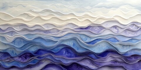 Obraz premium Serenity in waves Serene whites A visualization of so