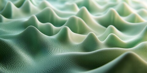 Obraz premium Soothing frequency waves Faded mint A visualization o