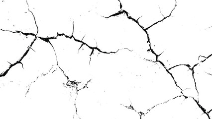 crack concrete white wall or Cement wall background, grunge wall texture with crack