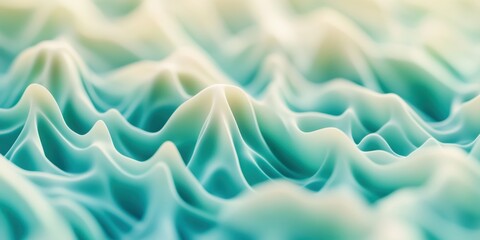 Obraz premium waveforms Light pastel greens A visualization of