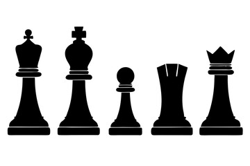 Chess Pawn or King | isolated silhouette vector illustration on white background