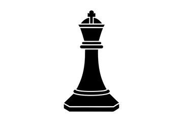 Chess Pawn or King | isolated silhouette vector illustration on white background