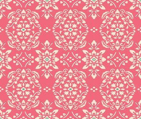 Japanese Luxury Flower Motif Vector Seamless Pattern