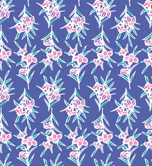 
4. Japanese Garden Flower Leaf Vector Seamless Pattern