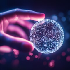 3d rendered illustration of a micro network ball