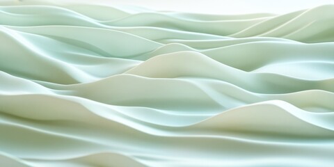 Obraz premium flow Pale green A visualization of sound wav