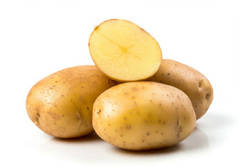 Fresh potatoes isolated