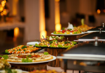 Obraz premium Catering food at a wedding party