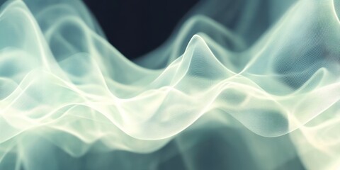 Fototapeta premium sound waves Light mint A visualization of