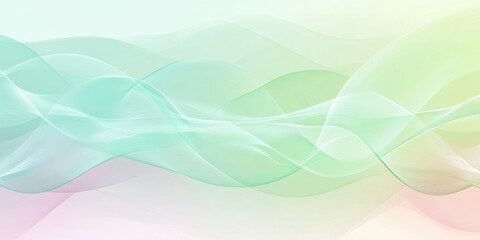 Fototapeta premium waves Light pastel greens A visualization of 