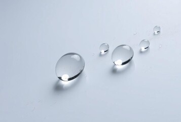 _ - Adhesion Drops sticking to the surface, showing different co