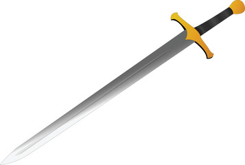 Sword Icon on Transparent Background