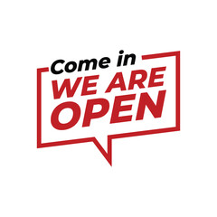 Fototapeta premium we are open design vector template for business