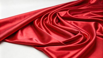 Red satin fabric with subtle gradient blur effect, visual interest, gradient blur, photo editing tricks