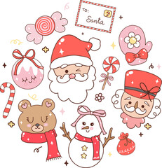 Groovy Christmas Design for T-shirts, Retro Christmas Vector Illustration, Sublimation design for Christmas and New Years, Christmas Vector Illustration.