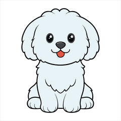 Cute Baby Cartoon Bolognese Vector Illustration Design