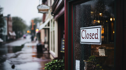 Closed boutique storefront with elegant window display, symbolizing the end of a day and the anticipation of a new beginning