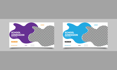 School admission web banner design.