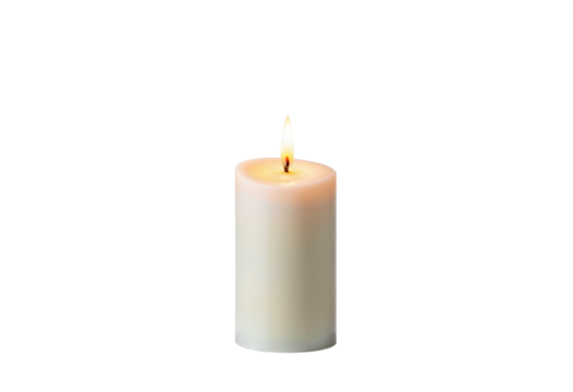 candle on white background