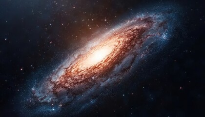Fototapeta premium Exploring the cosmic wonders of galaxy formation deep space digital art universe aesthetic
