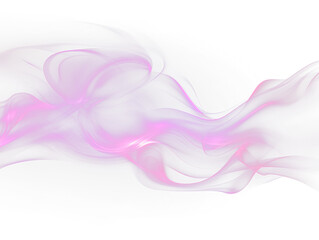Abstract purple smoke wave on black Transparent Background.
