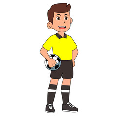 Cartoon Man Football Referee Vectors