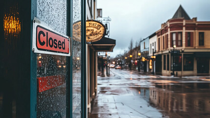 Closed boutique storefront with elegant window display, symbolizing the end of a day and the anticipation of a new beginning