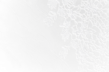 Elegant white lace on black marble Transparent Background.