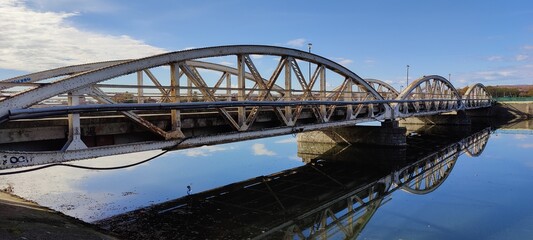 Naklejka premium the bridge over the river