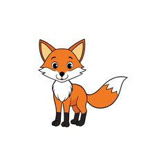 Obraz premium fox cartoon character 