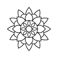 illustration of a flower mandala vector