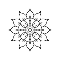 abstract mandala vector flower design