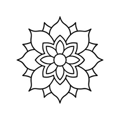 illustration of a flower mandala vector 