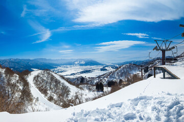 View from the top of ski slope (Togari, Nagano, Japan)