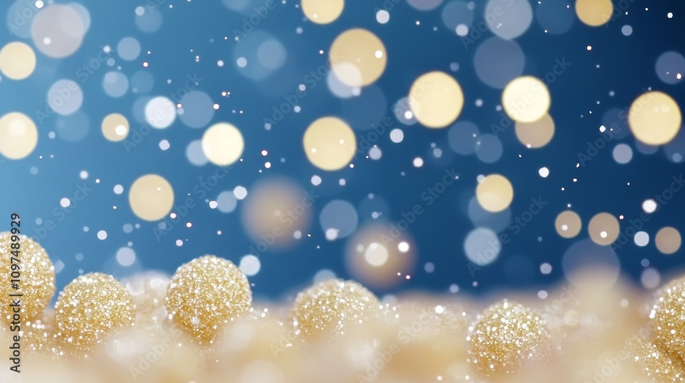 Poster Mesmerizing Abstract Digital Background with Golden Glittering Circles and Sparkling Effect for Creative Projects