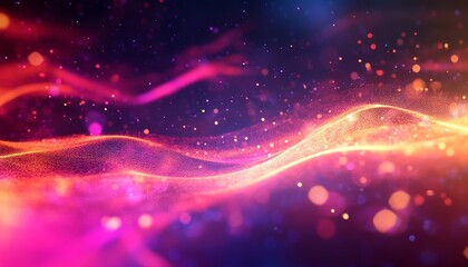 Obraz premium Abstract Vibrant Background with Rays of Light Sparkling Particles